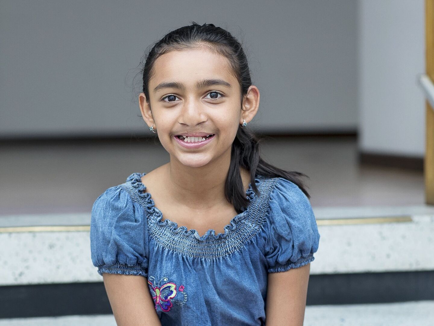 Laura smiles for the camera.