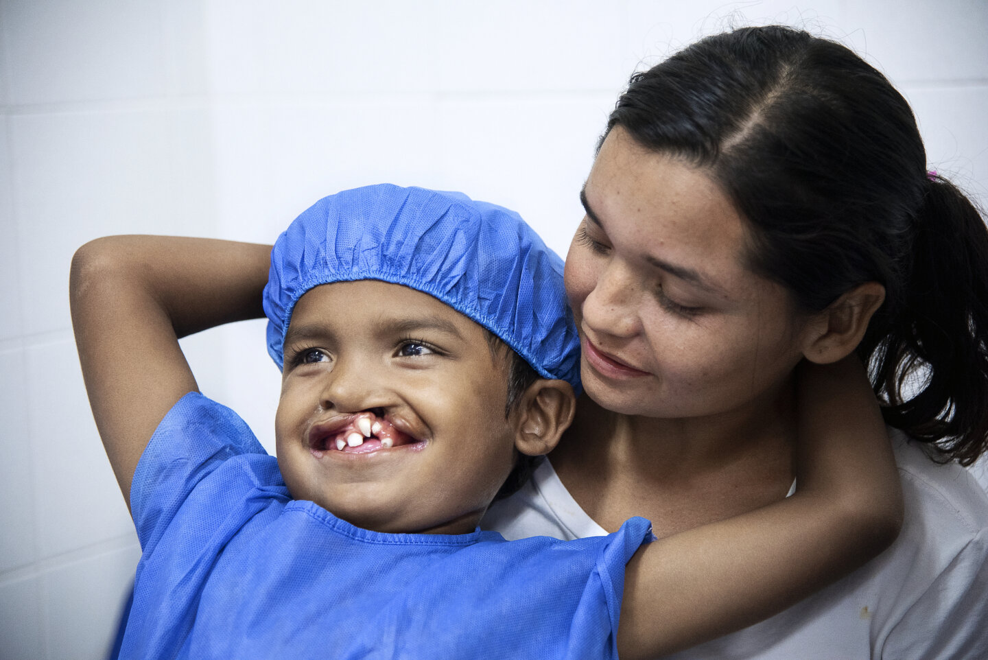 Pedro and Marbelis await Pedro's surgery.