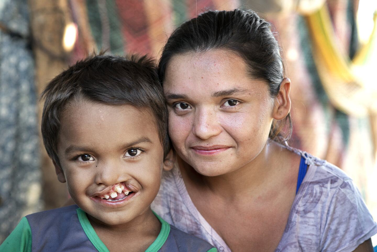 Seven-year-old Pedro and his mother, Marbelis.