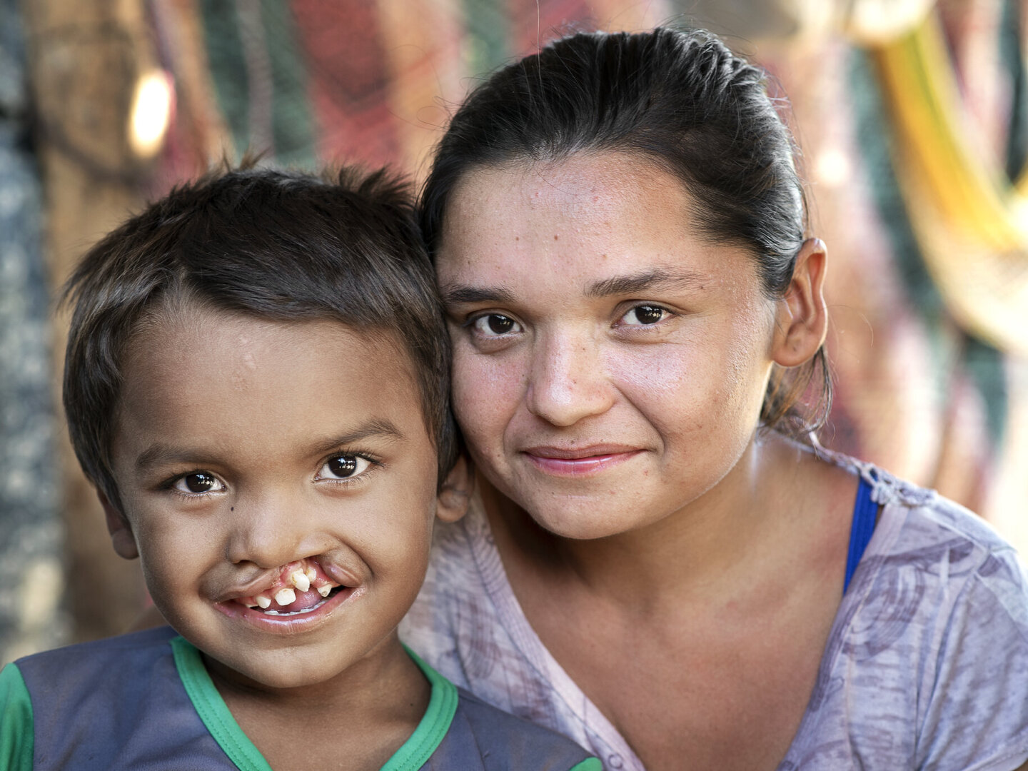 Seven-year-old Pedro and his mother, Marbelis.