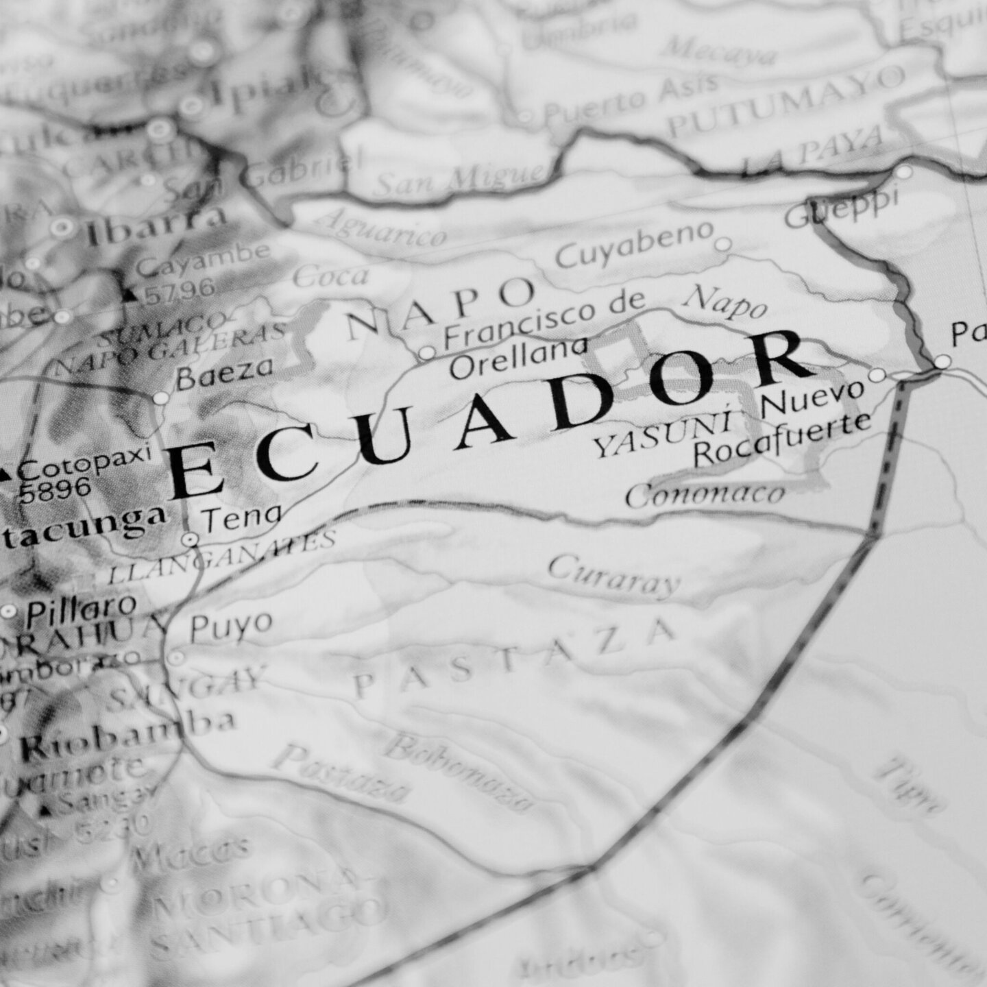 Image of map of Ecuador