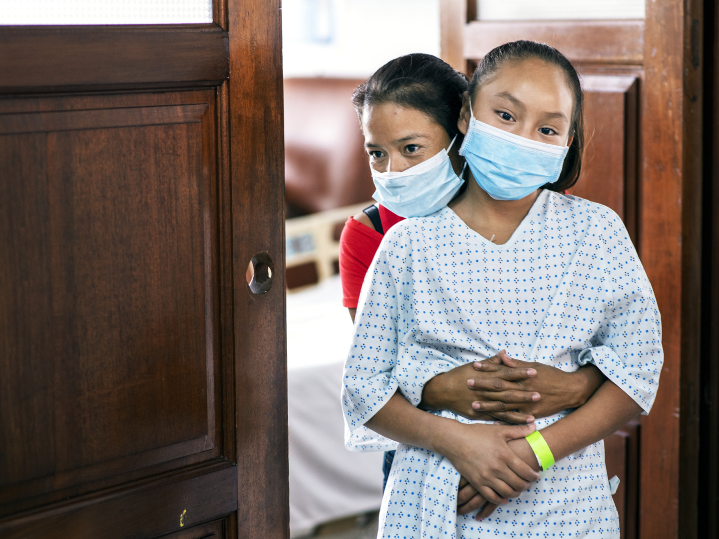 Dayana and her mom during a surgical program in Guatemala City, Guatemala.