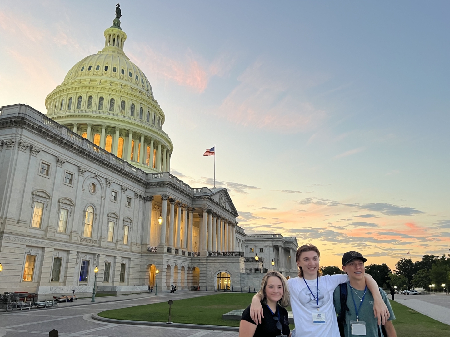 Our patient advocates post in front of Capitol Hill.