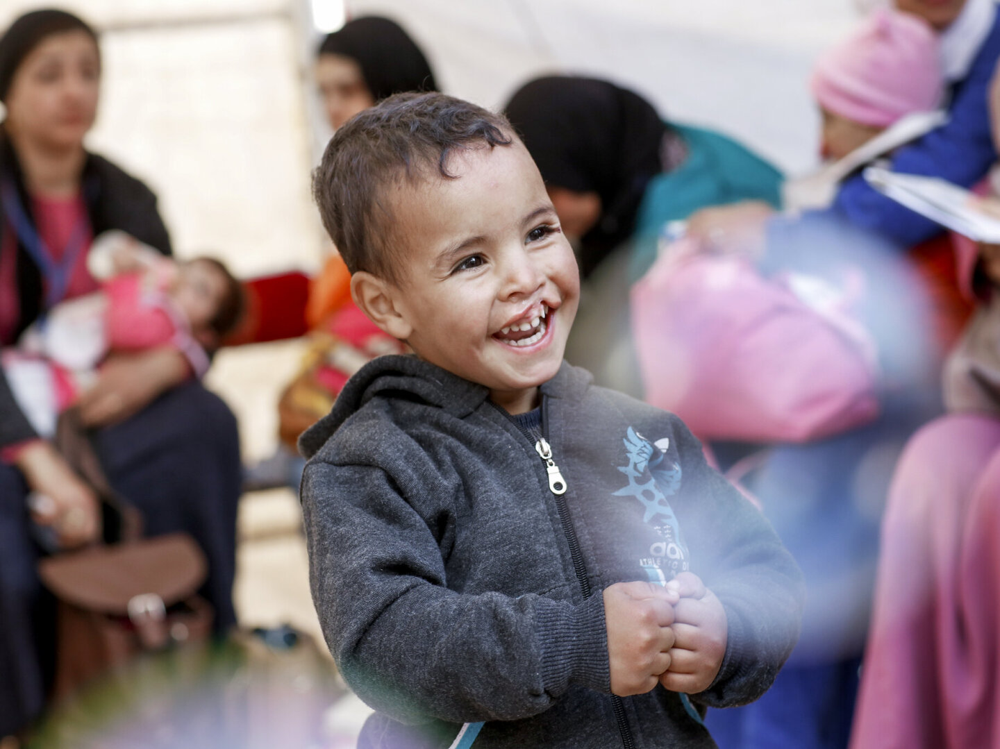 Radouane smiles during a program in 2020 in Morocco.