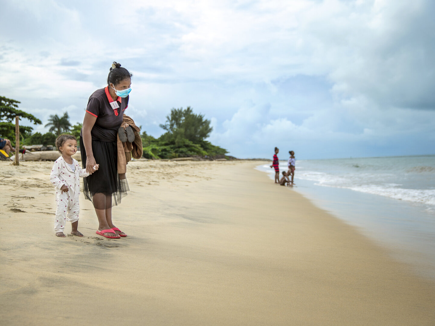 Antsa and her mother, Saholy, see the ocean for the first time.