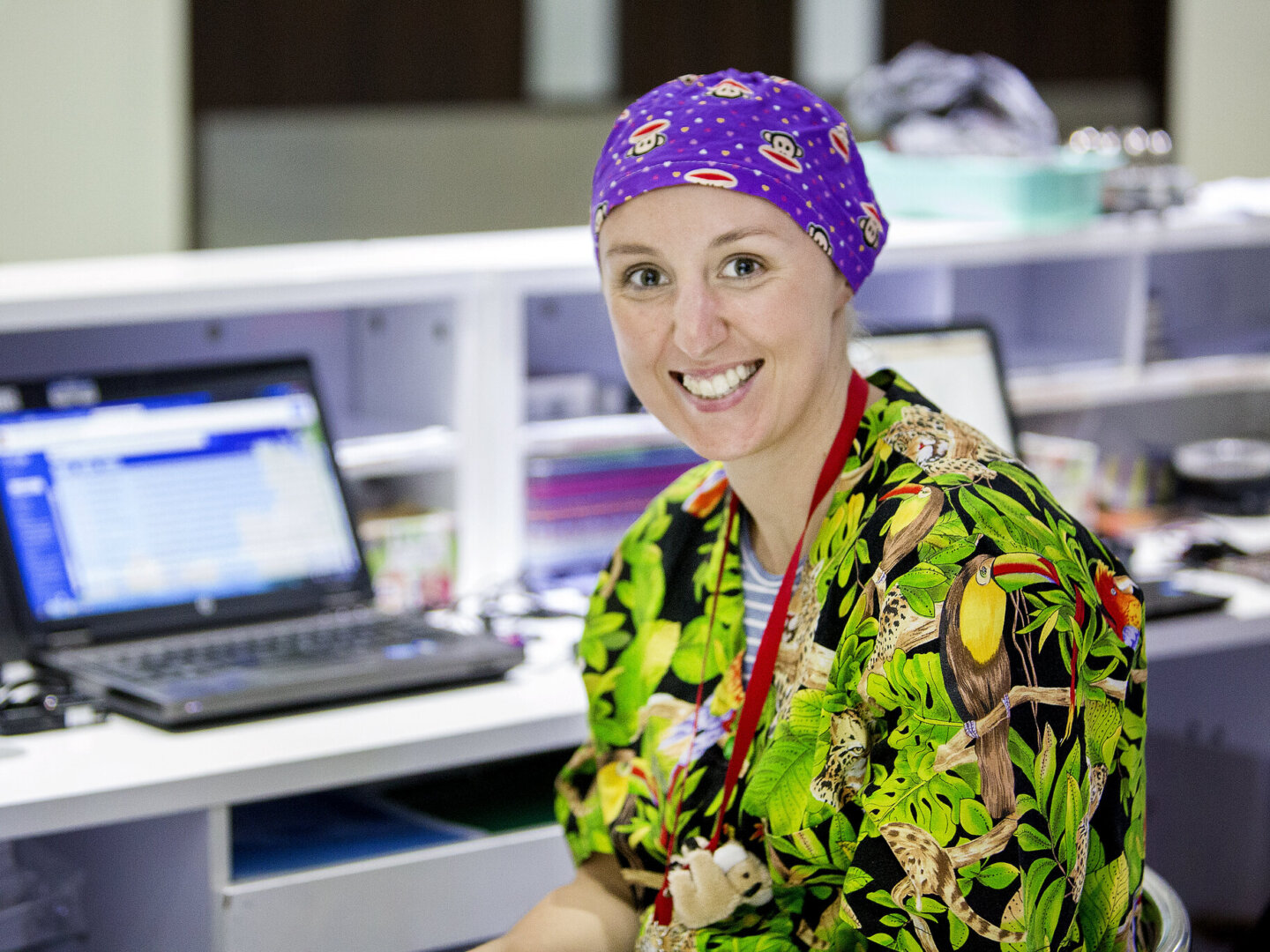 Volunteer Sonya Bamford smiles for the camera during a surgical program in 2017 in Cavite, Philippines.