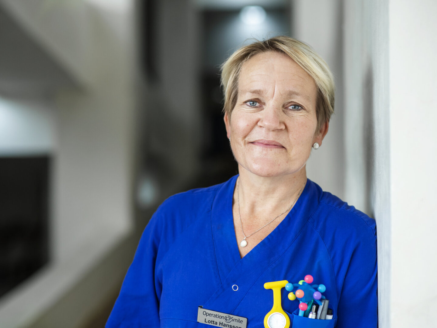 Nurse Charlotta Hansson smiles for the camera during a surgical program in 2022 in Cebu City, Philippines.