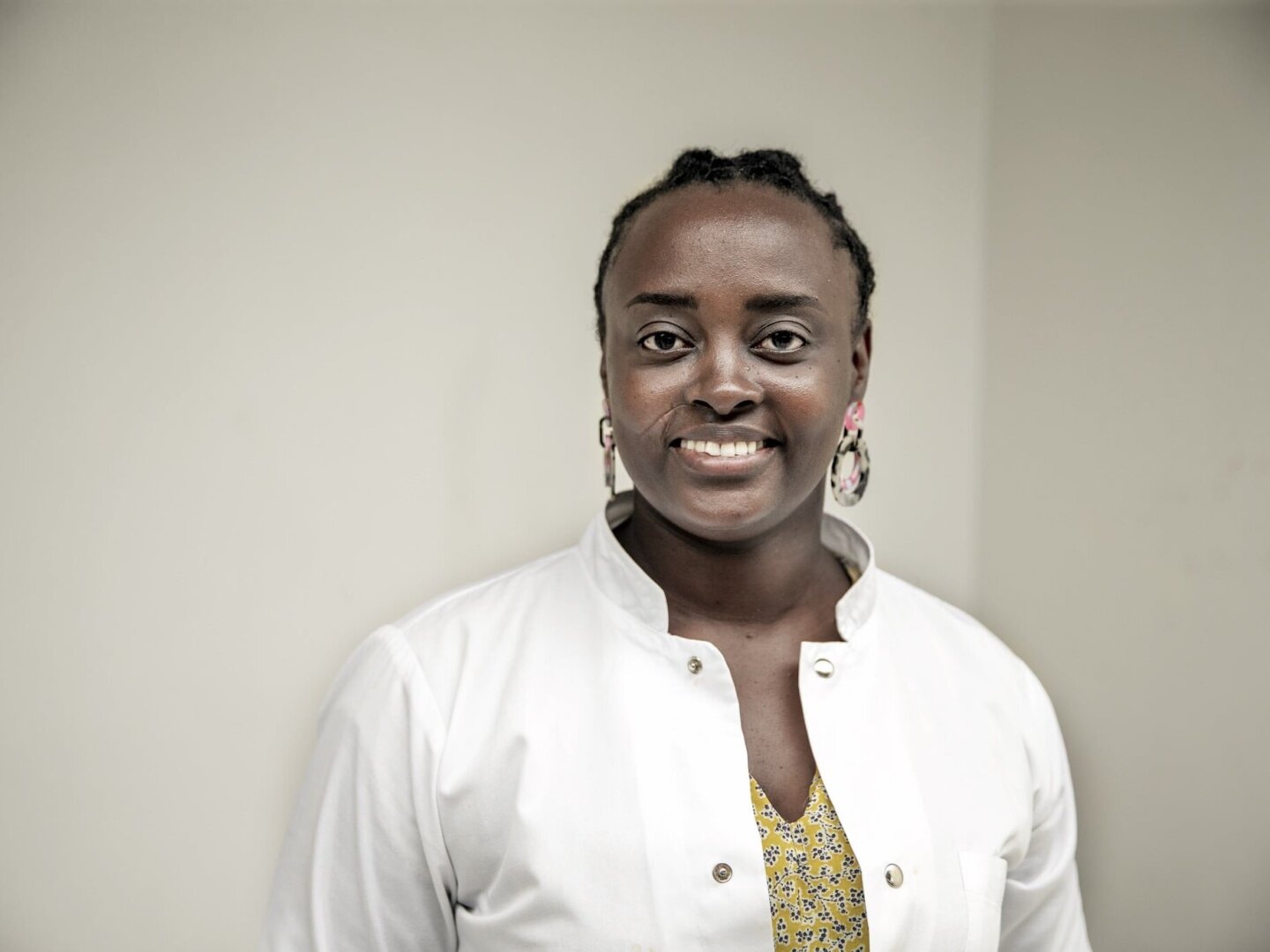 Dr. Francoise Mukagaju smiles for the camera.