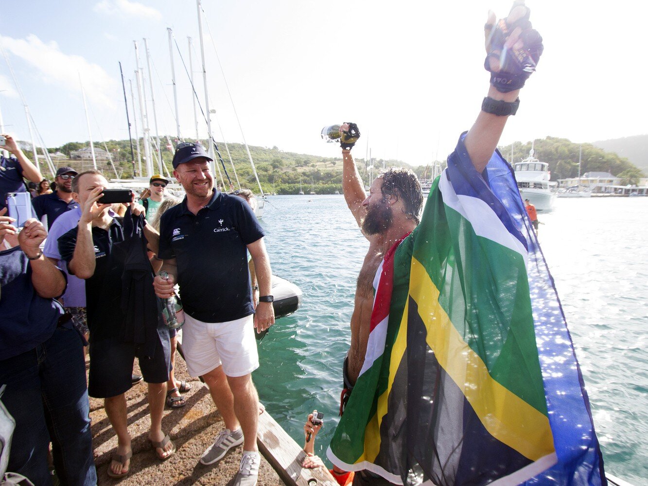 Christ Bertish after his crossing.