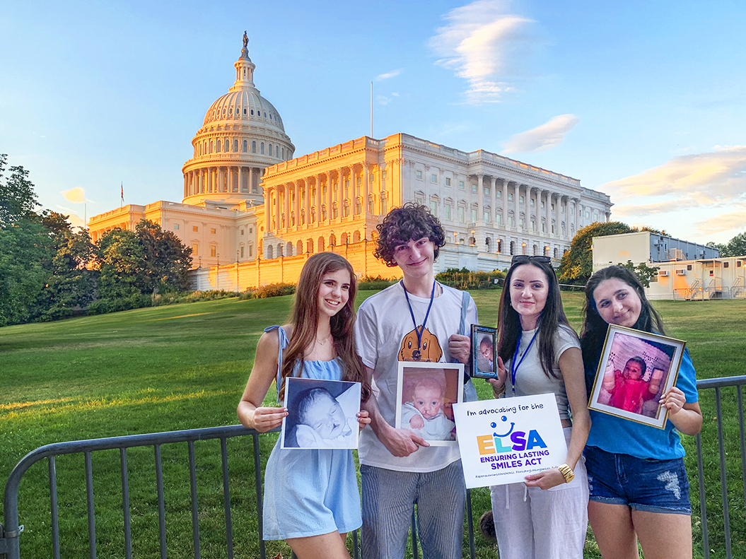 Patient advocates gather in front of Capitol Hill.