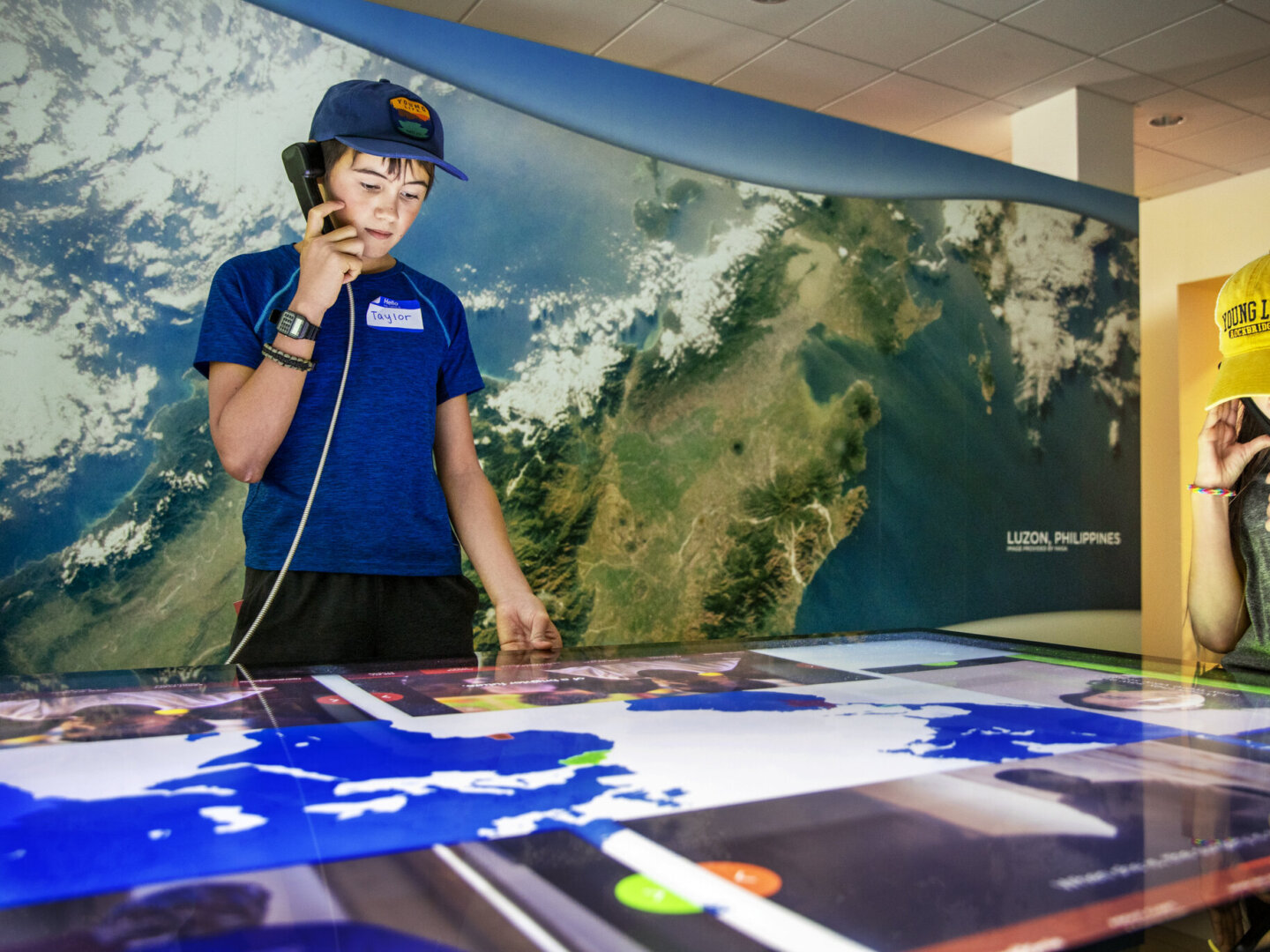 Students explore the Interactive Learning Center at Operation Smile headquarters in Virginia Beach, Virginia.