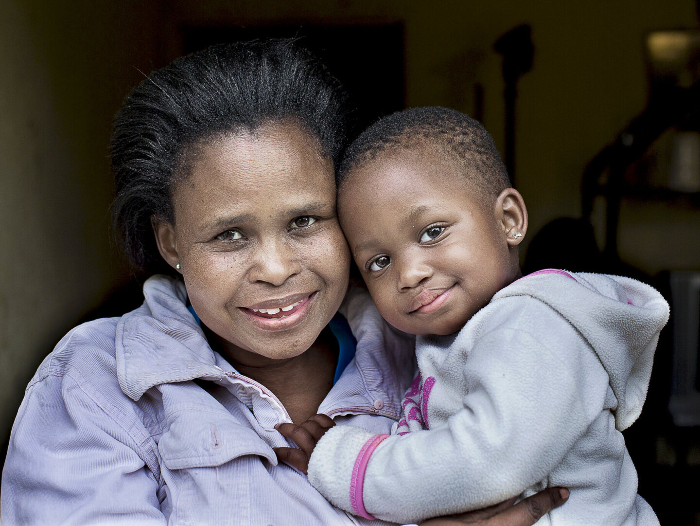 Olga and Lungile, after Lungile's cleft lip surgery.