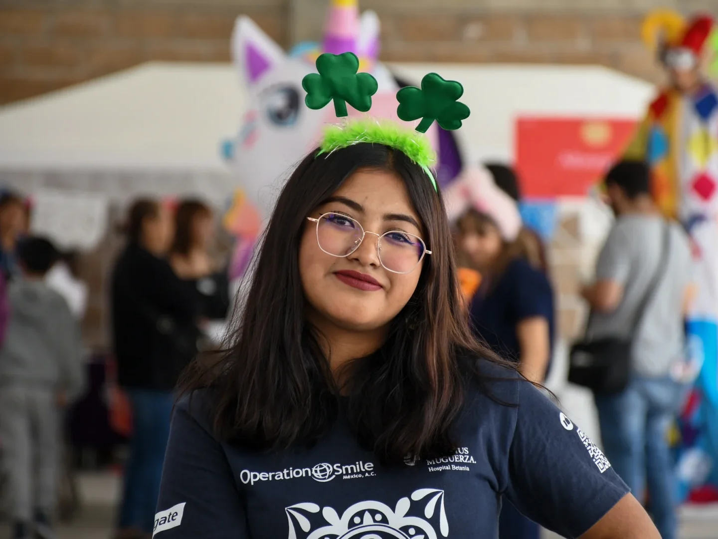 Abril looks at the camera.