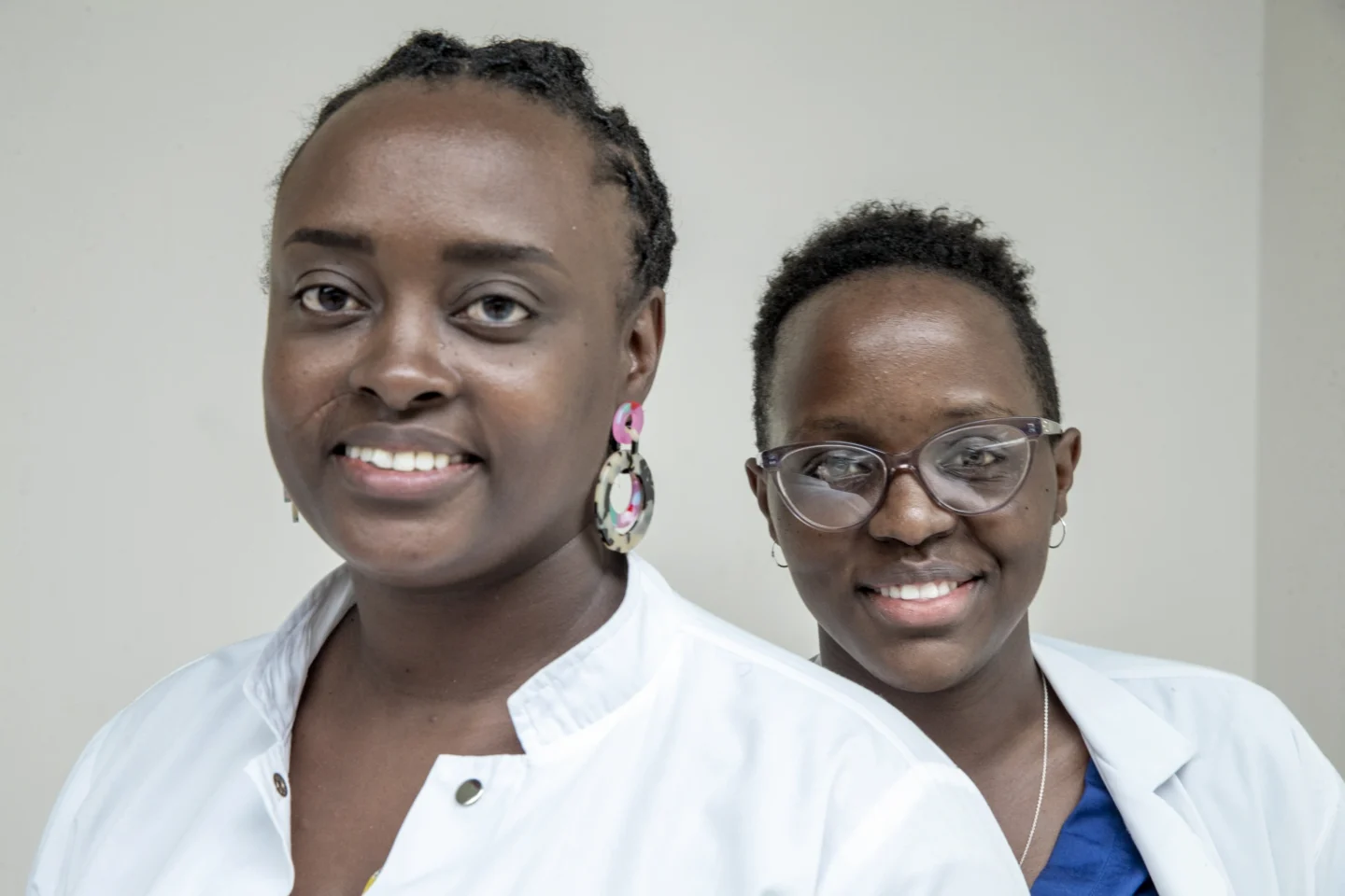 Dr. Francoise and Dr. Victoire Smile for the camera.