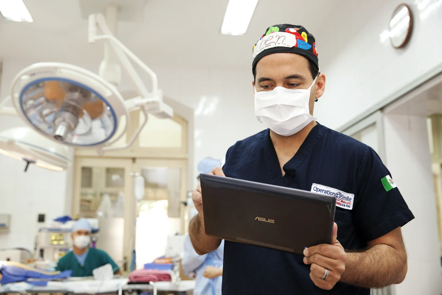 Ruben Ayala takes a note on.