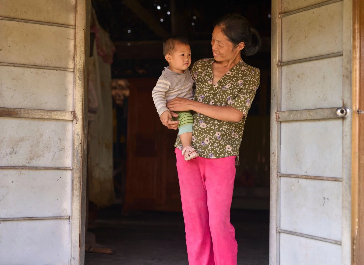 Tu and his mom, before surgery